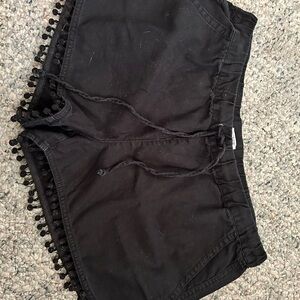 J.Crew Black Pom Pom Trim Shorts - Size Small